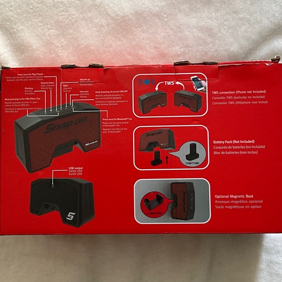 Snap-on Red 14.4V TWS Wireless Bluetooth Speaker - Picture 2 of 6